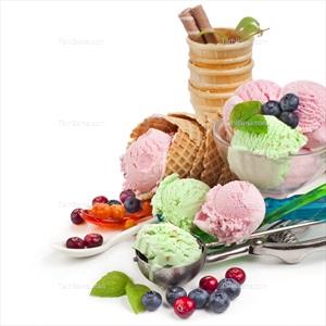 تصویر با کیفیت بستنی های رنگی